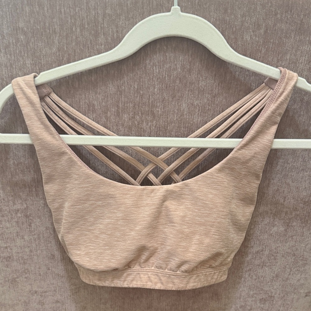 Victoria’s Secret Sport Strappy Back Mark Blush Sports Bra Size Small
